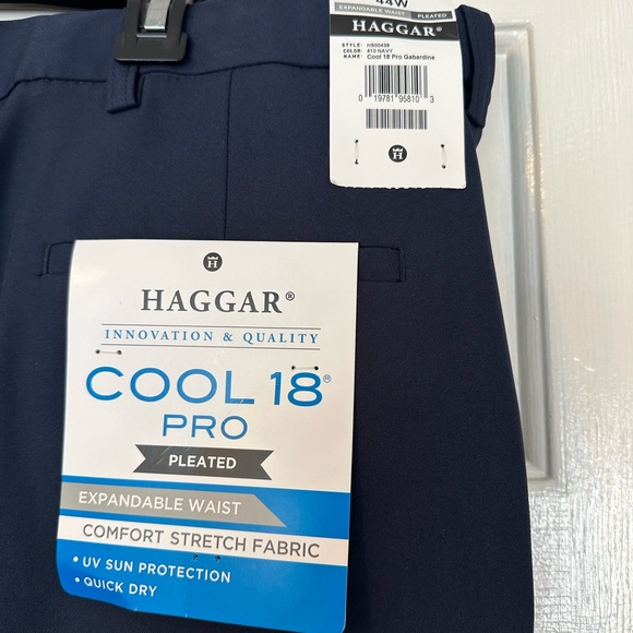Haggar Cool 18 Pro Stretch Classic Pleated Front Shorts HS00439 Size 44 New - Picture 5 of 8